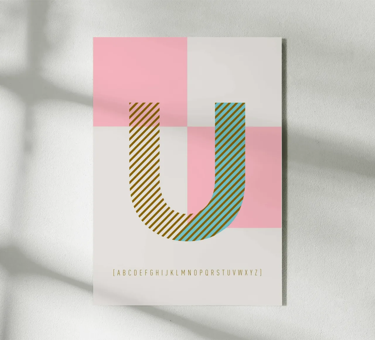 U Typeface Alphabet plexiglass da lazydaypaper