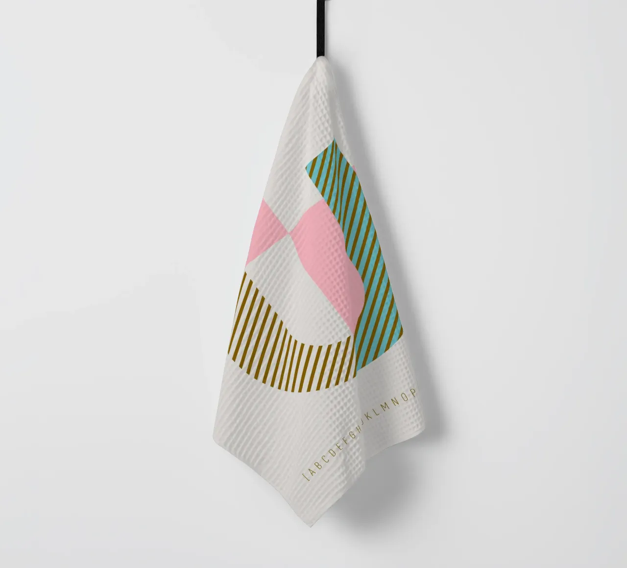 U Typeface Alphabet torchon de lazydaypaper