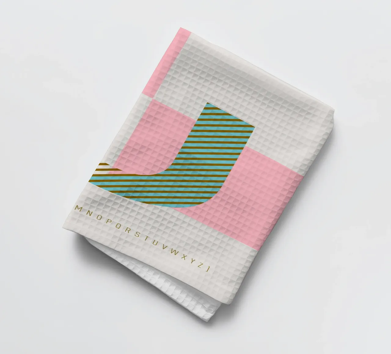 U Typeface Alphabet torchon de lazydaypaper