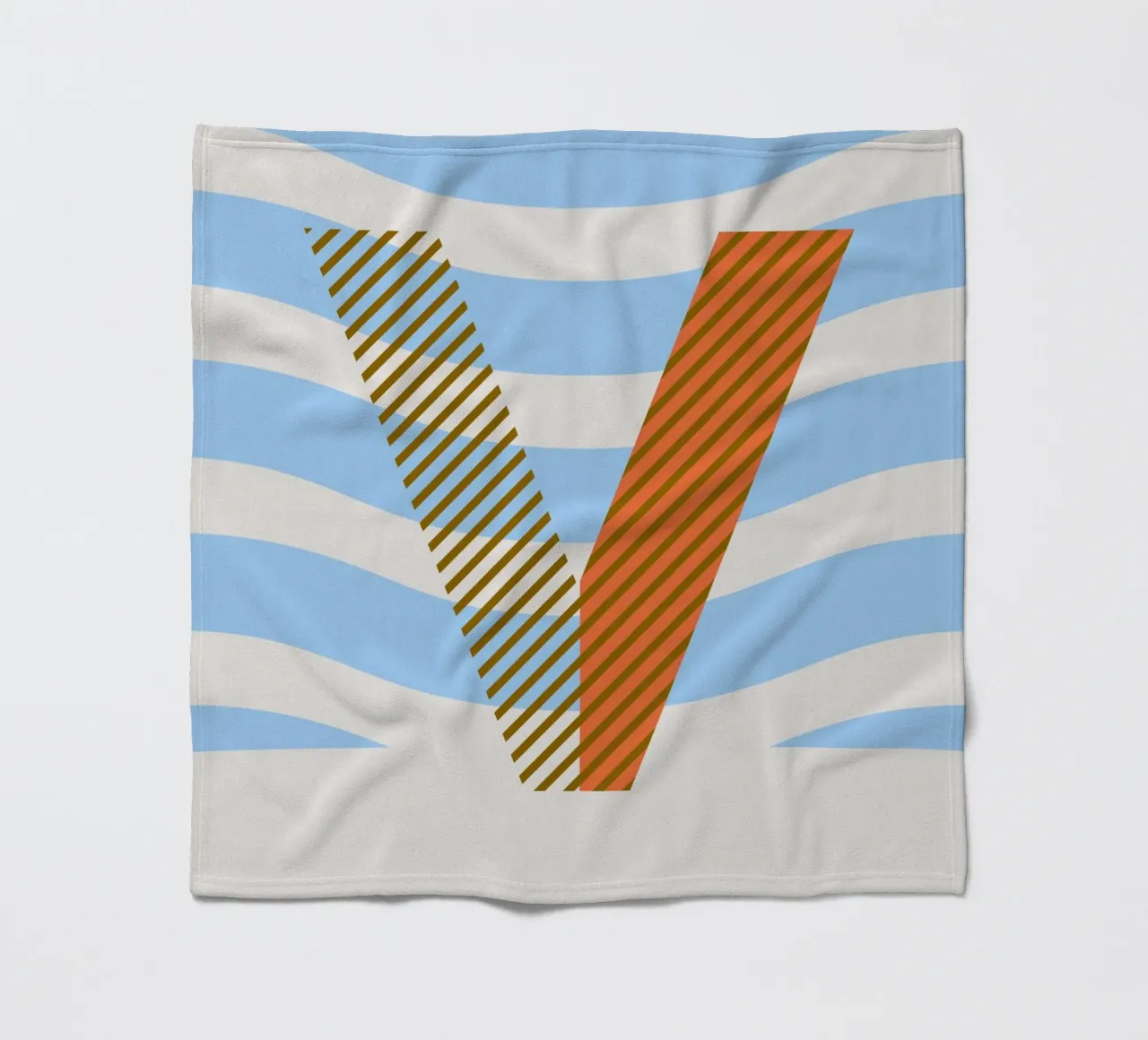 V Typeface Alphabet coperta in pile da lazydaypaper