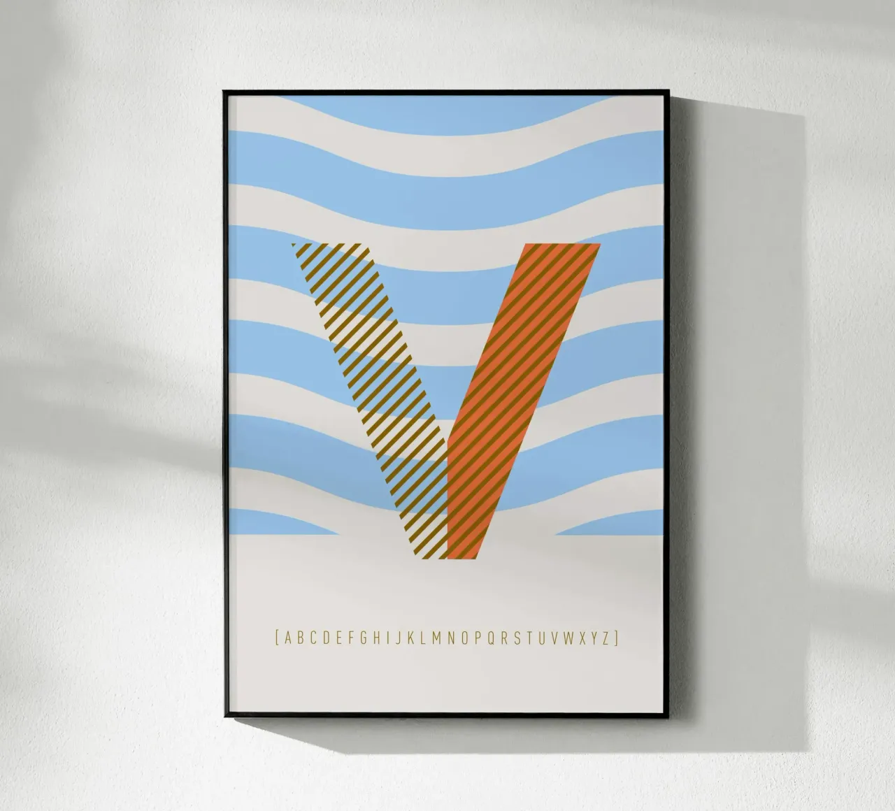 V Typeface Alphabet plexiglass da lazydaypaper