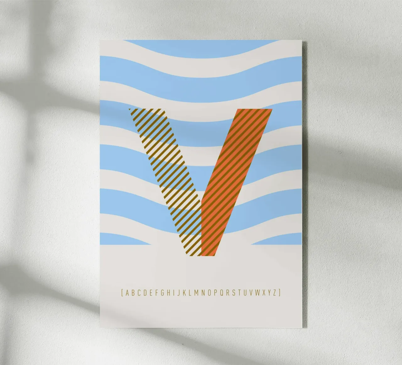 V Typeface Alphabet plexiglass da lazydaypaper
