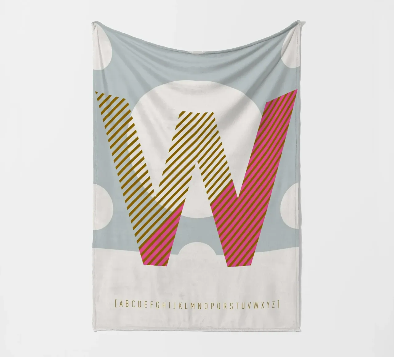 W Typeface Alphabet coperta in pile da lazydaypaper