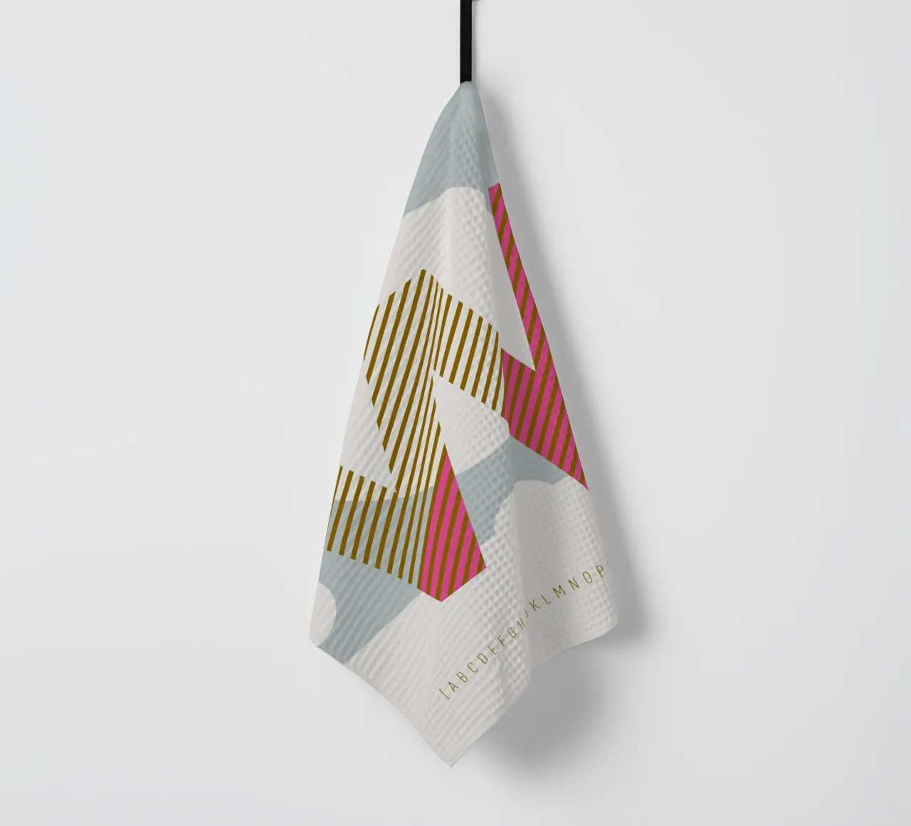 W Typeface Alphabet canovaccio da cucina da lazydaypaper