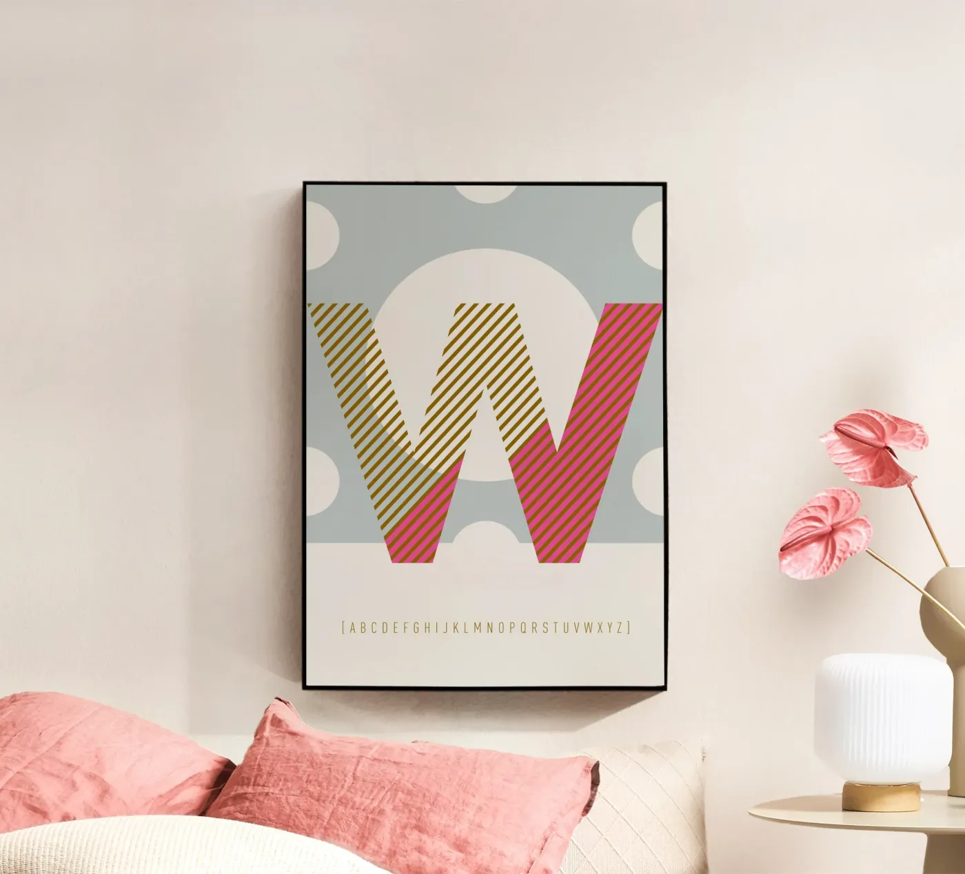 W Typeface Alphabet plexiglass da lazydaypaper
