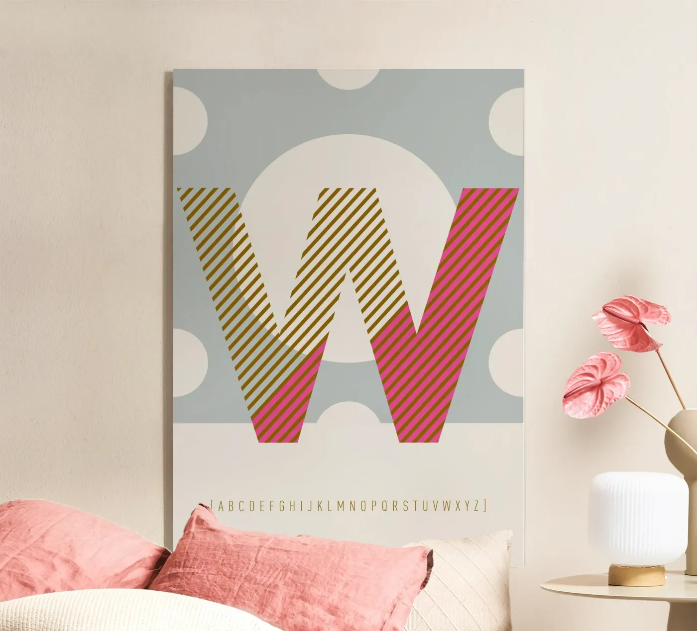 W Typeface Alphabet plexiglass da lazydaypaper