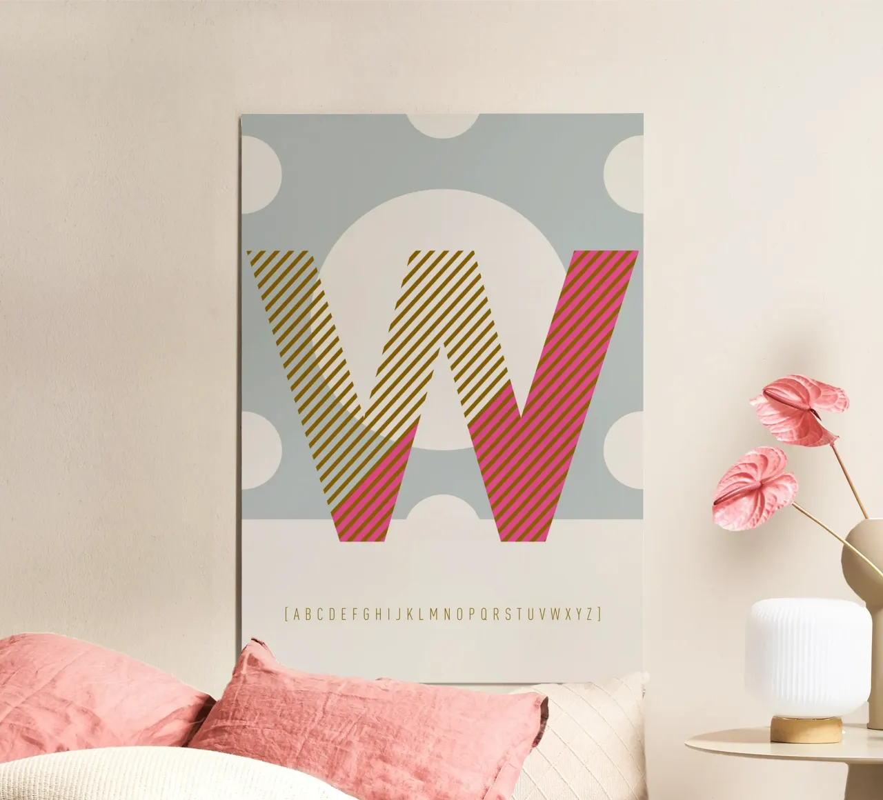 W Typeface Alphabet poster da lazydaypaper