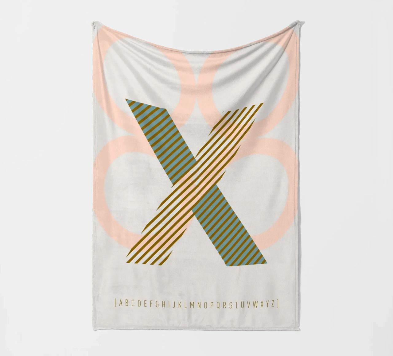 X Typeface Alphabet coperta in pile da lazydaypaper