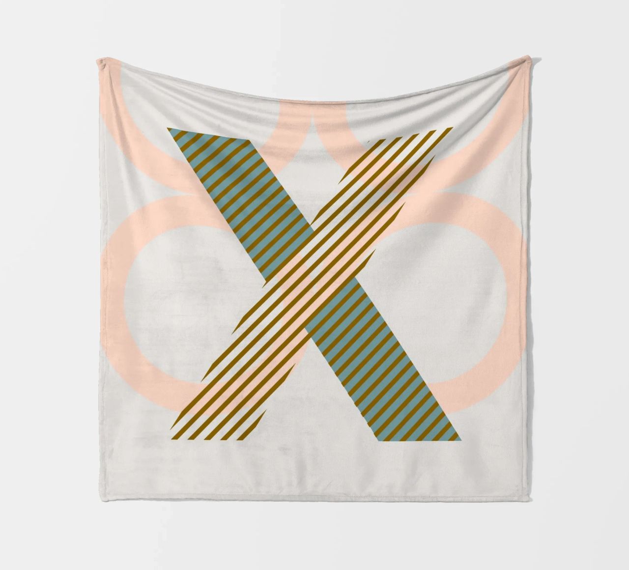 X Typeface Alphabet coperta in pile da lazydaypaper