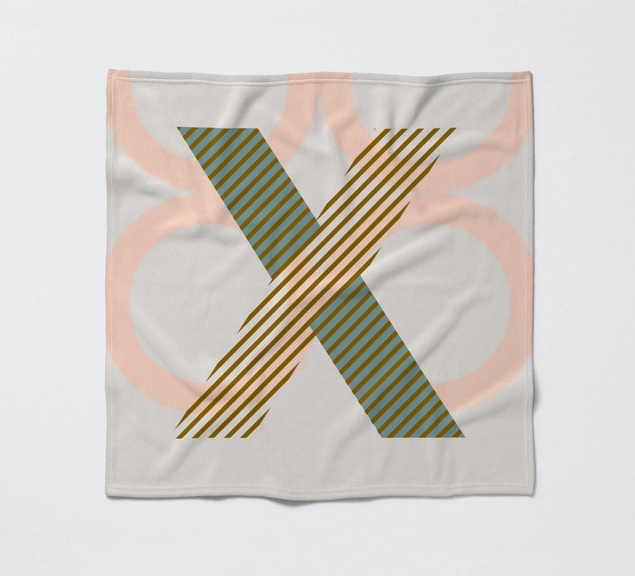 X Typeface Alphabet coperta in pile da lazydaypaper