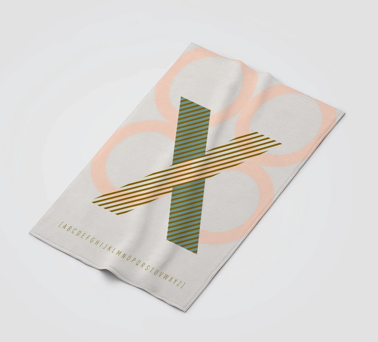 X Typeface Alphabet coperta in pile da lazydaypaper