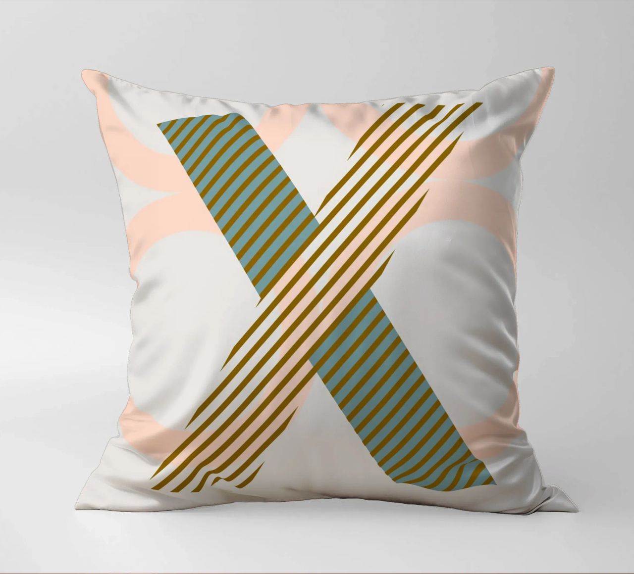 X Typeface Alphabet cuscino da lazydaypaper