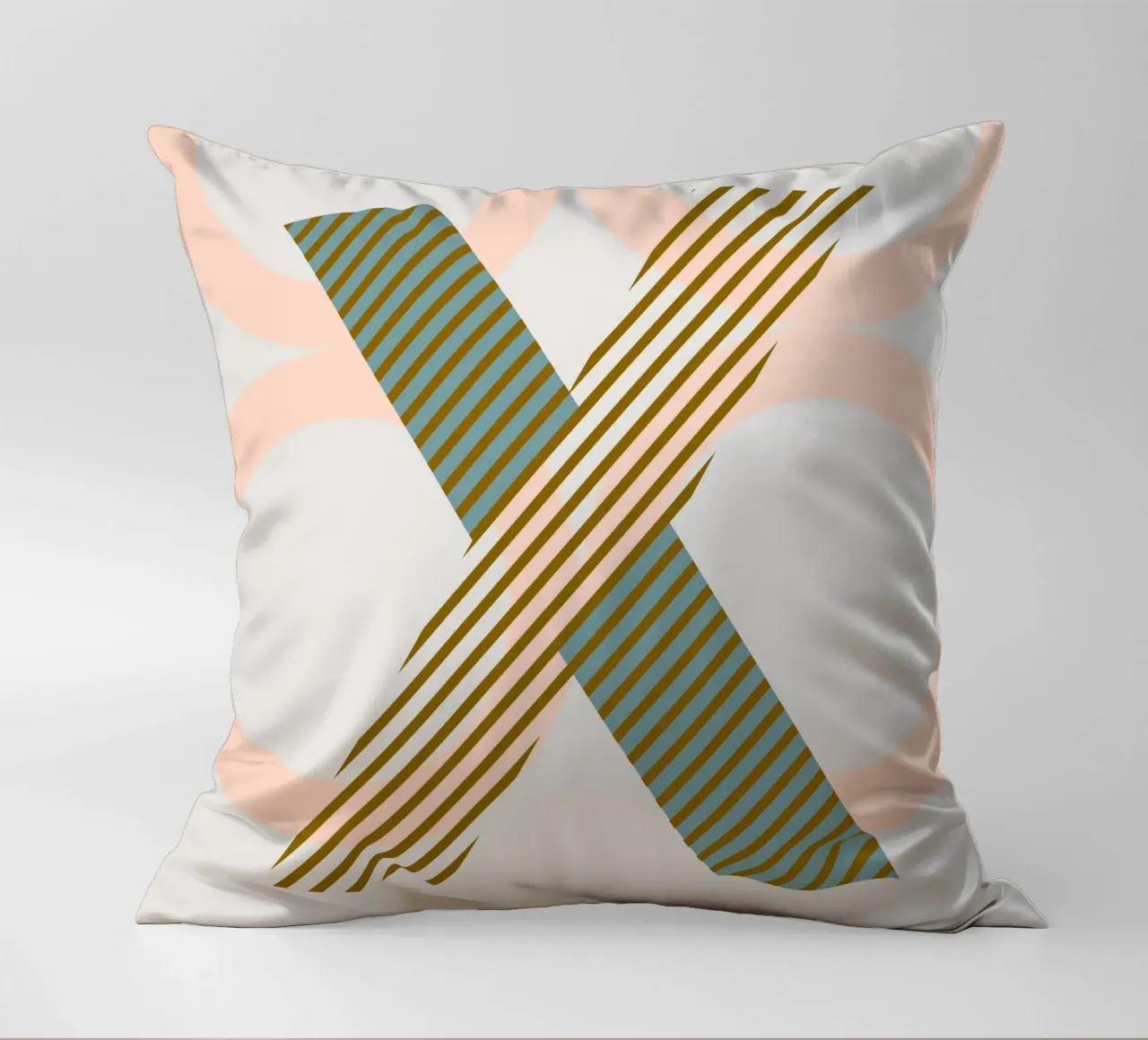 X Typeface Alphabet cuscino da lazydaypaper