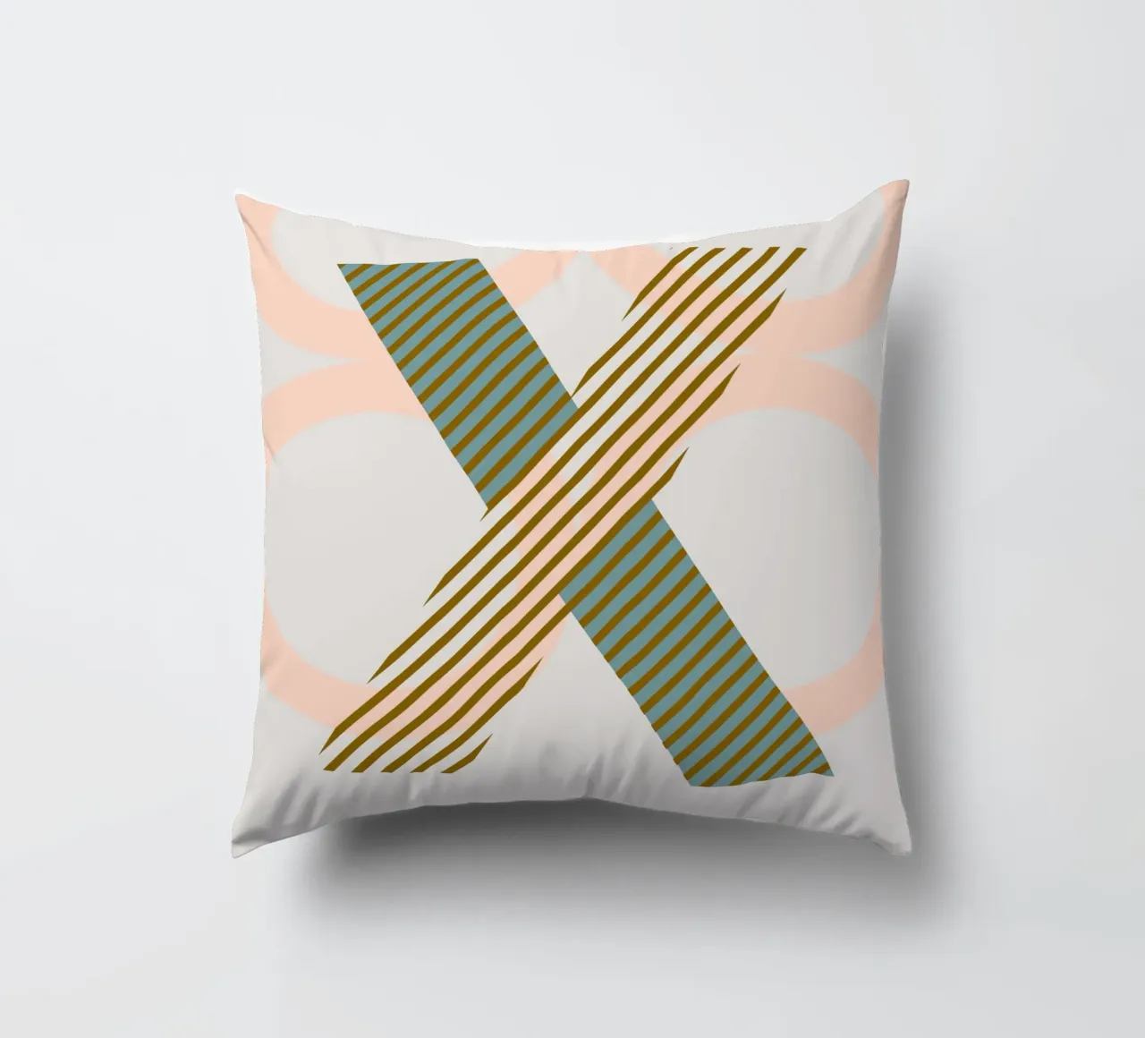 X Typeface Alphabet cuscino da lazydaypaper