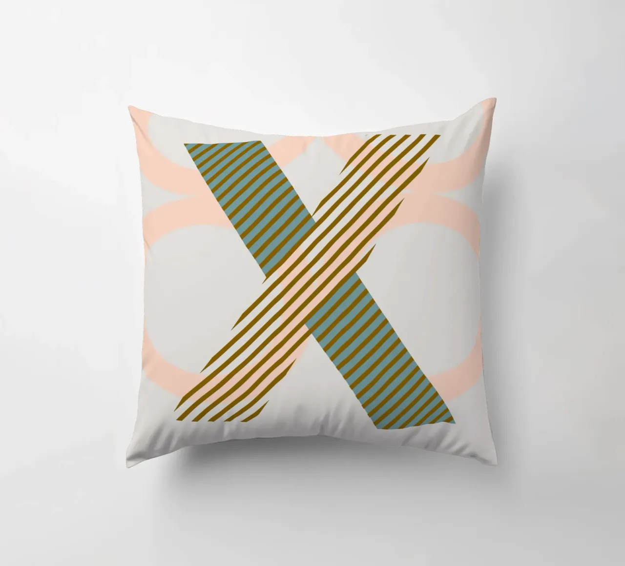 X Typeface Alphabet cuscino da lazydaypaper