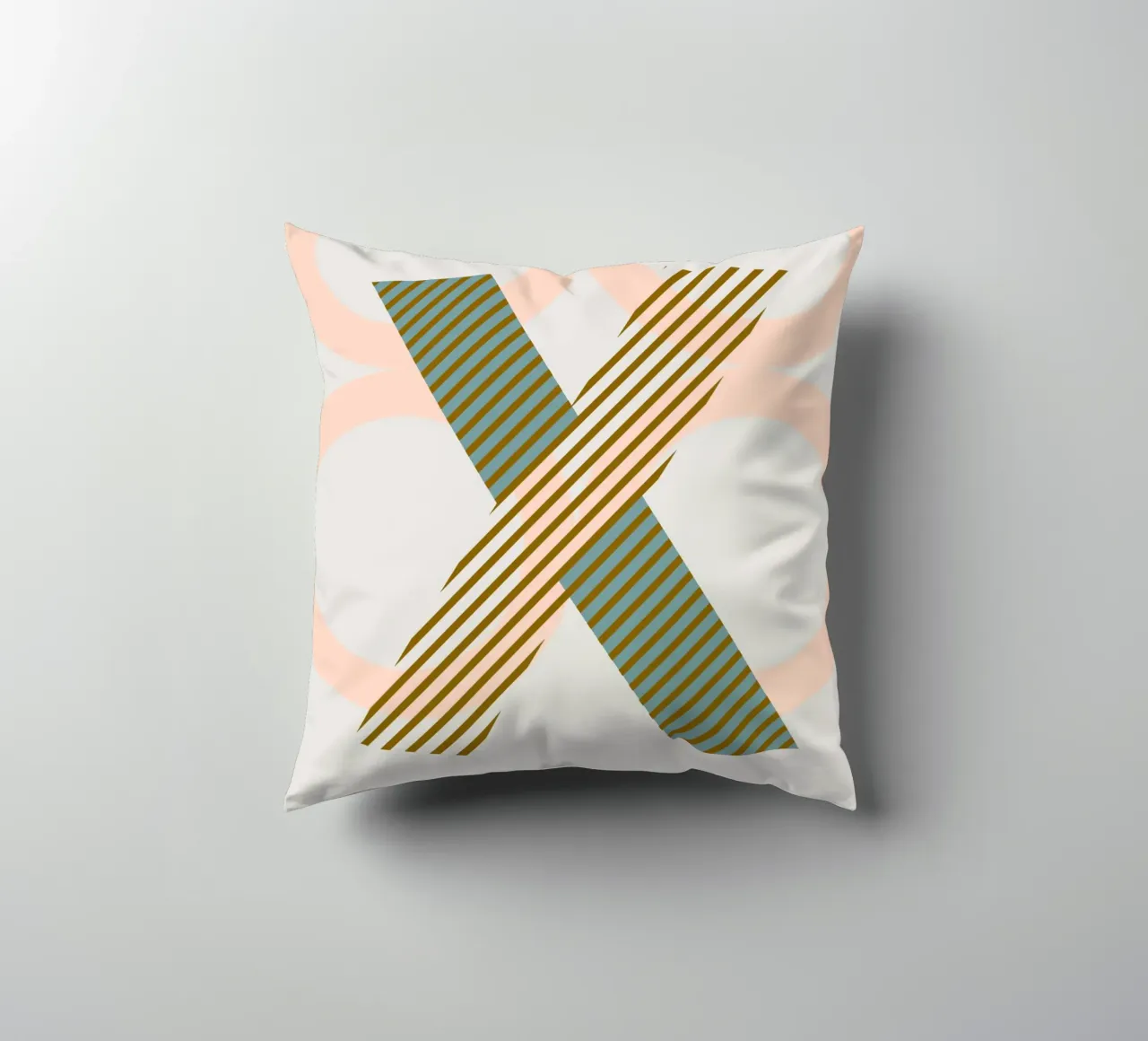 X Typeface Alphabet cuscino da lazydaypaper