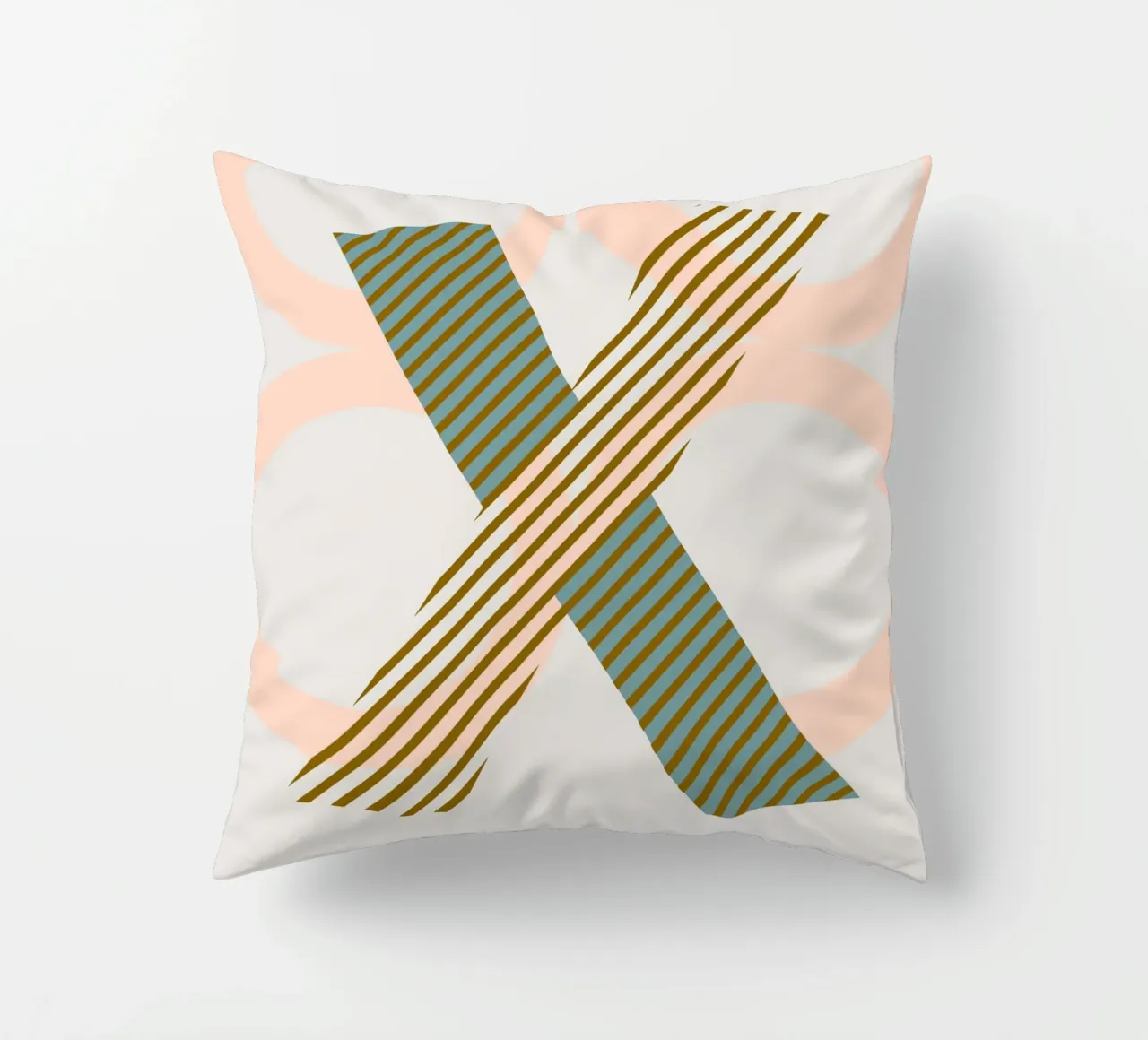 X Typeface Alphabet cuscino da lazydaypaper