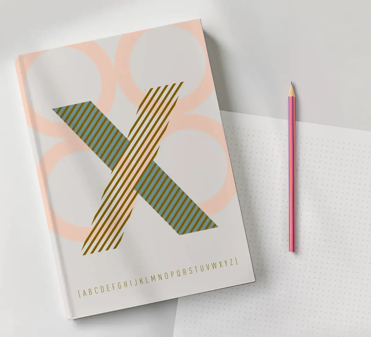 X Typeface Alphabet notebook by lazydaypaper
