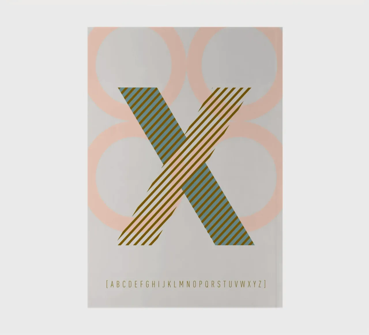 X Typeface Alphabet notebook by lazydaypaper