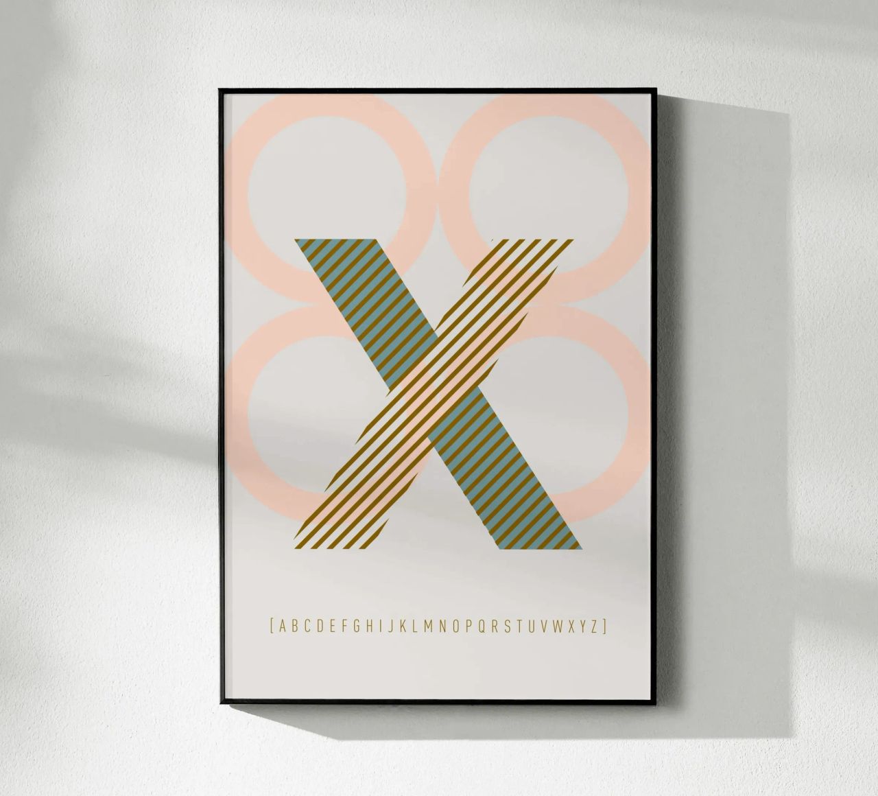 X Typeface Alphabet plexiglass da lazydaypaper