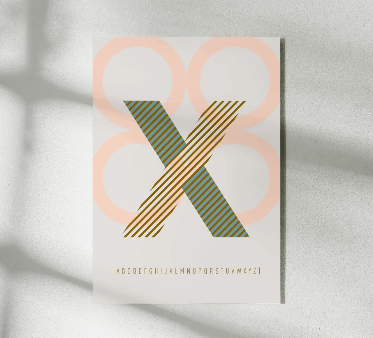 X Typeface Alphabet plexiglass da lazydaypaper