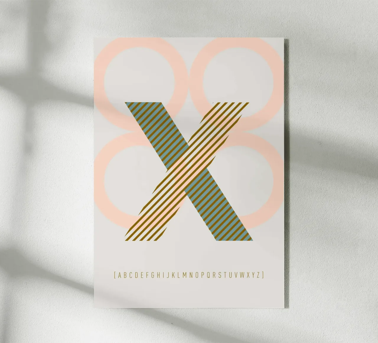 X Typeface Alphabet metacrilato de lazydaypaper