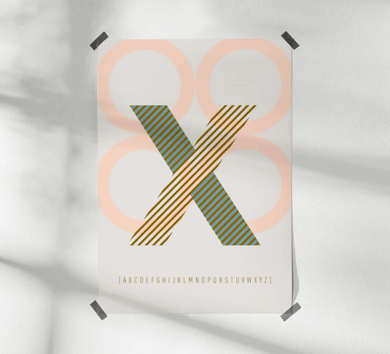 X Typeface Alphabet carta hahnemühle da lazydaypaper