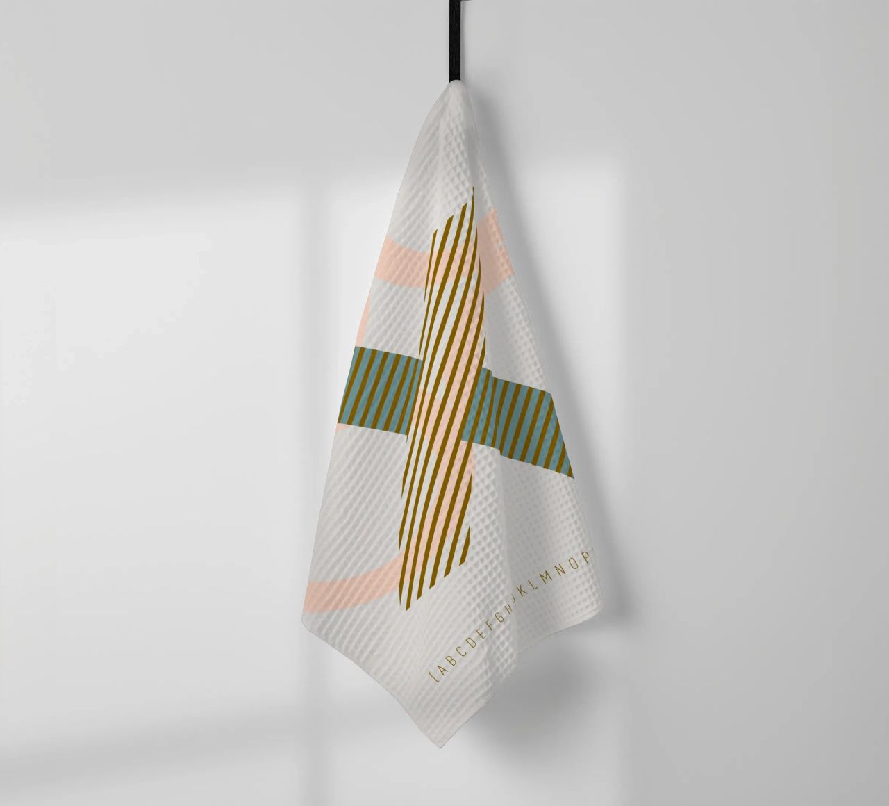 X Typeface Alphabet canovaccio da cucina da lazydaypaper