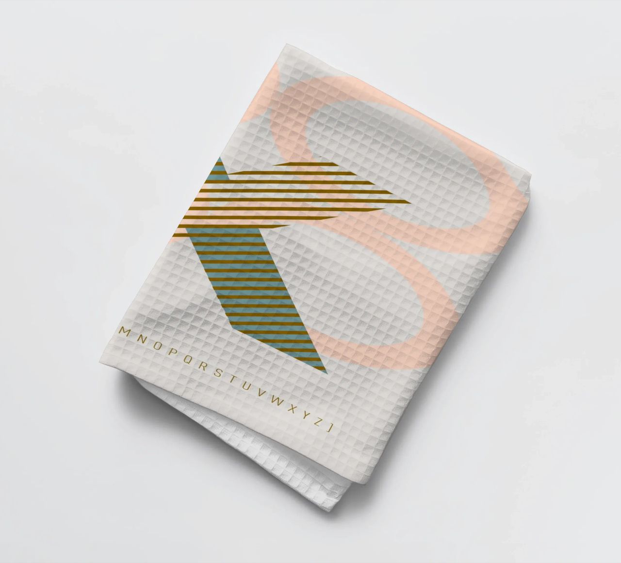 X Typeface Alphabet canovaccio da cucina da lazydaypaper