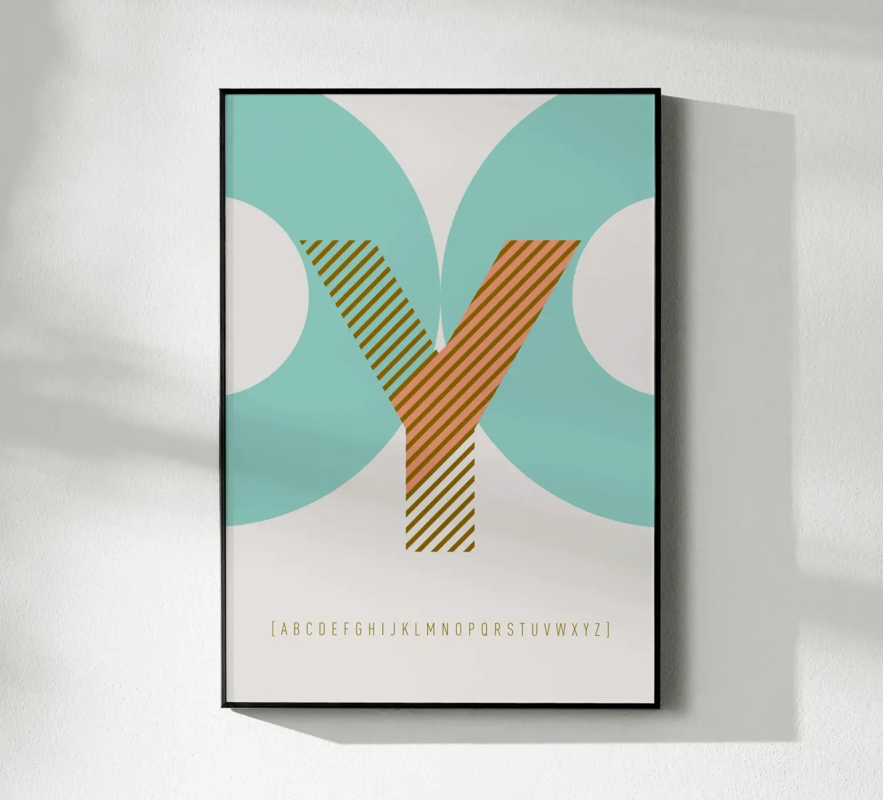 Y Typeface Alphabet plexiglass da lazydaypaper