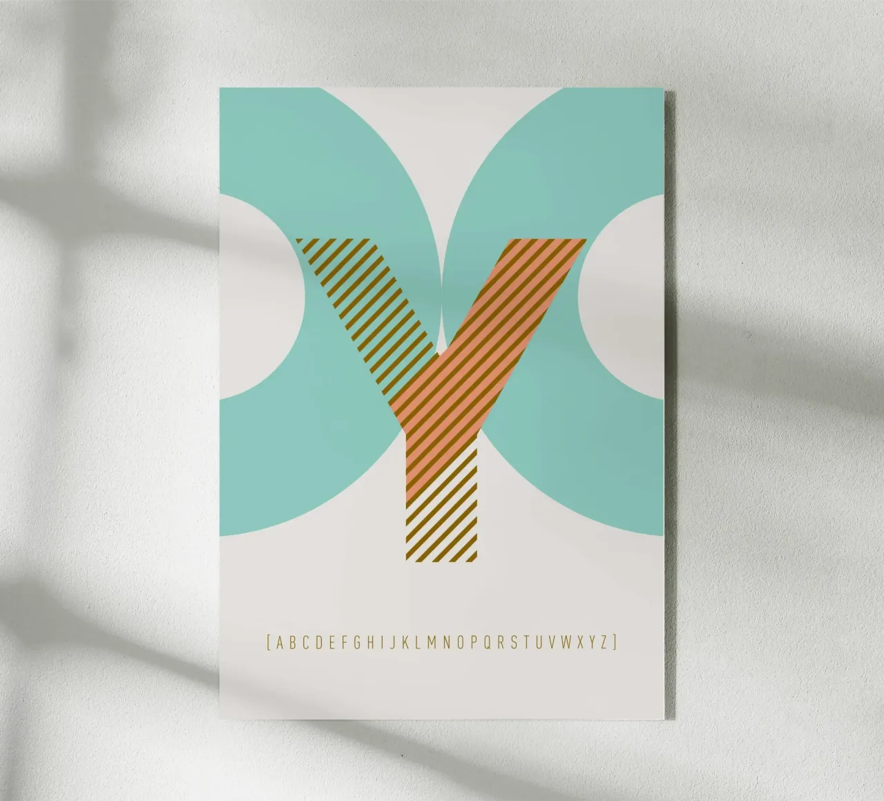 Y Typeface Alphabet plexiglass da lazydaypaper
