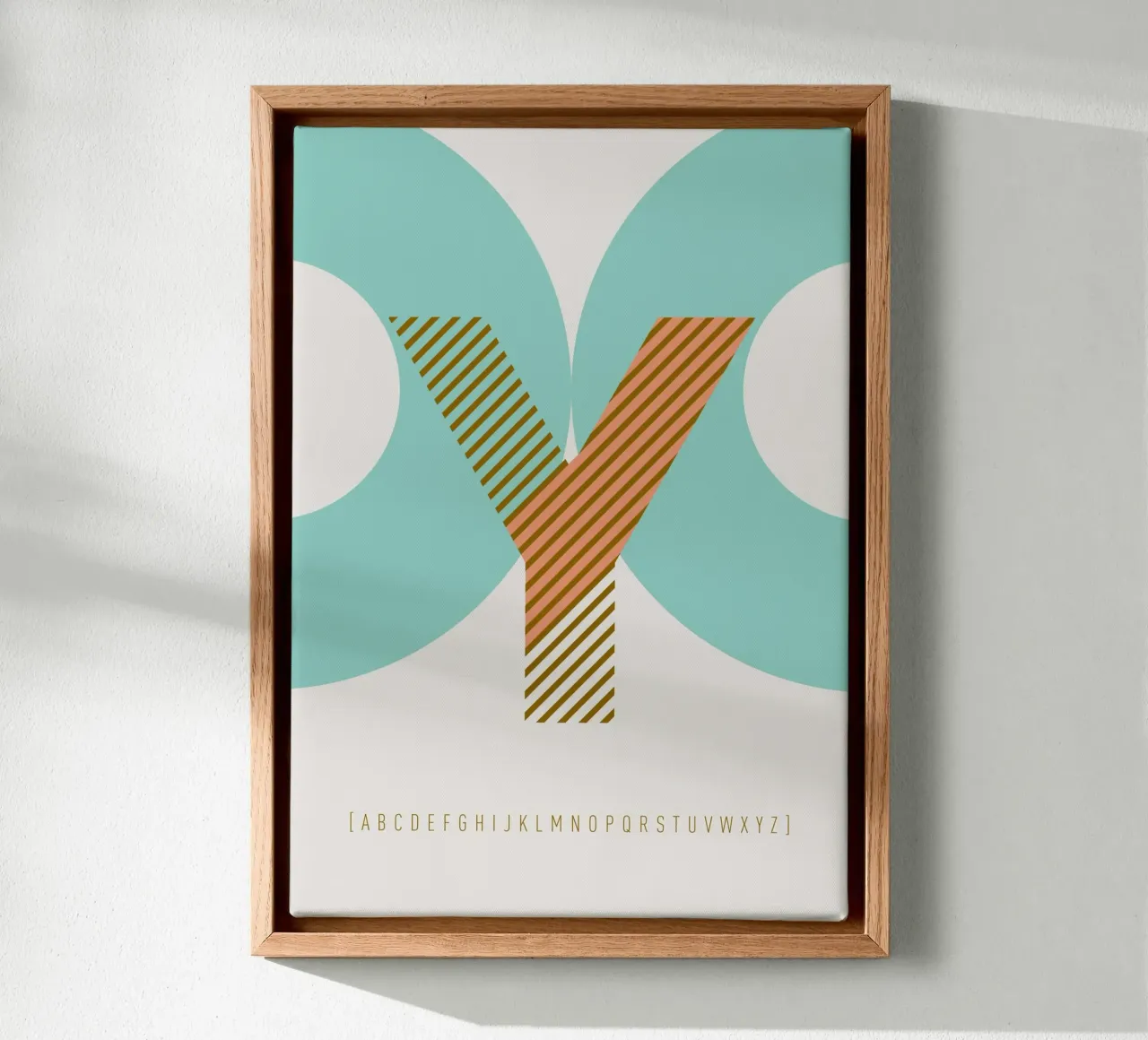 Y Typeface Alphabet canvas by lazydaypaper