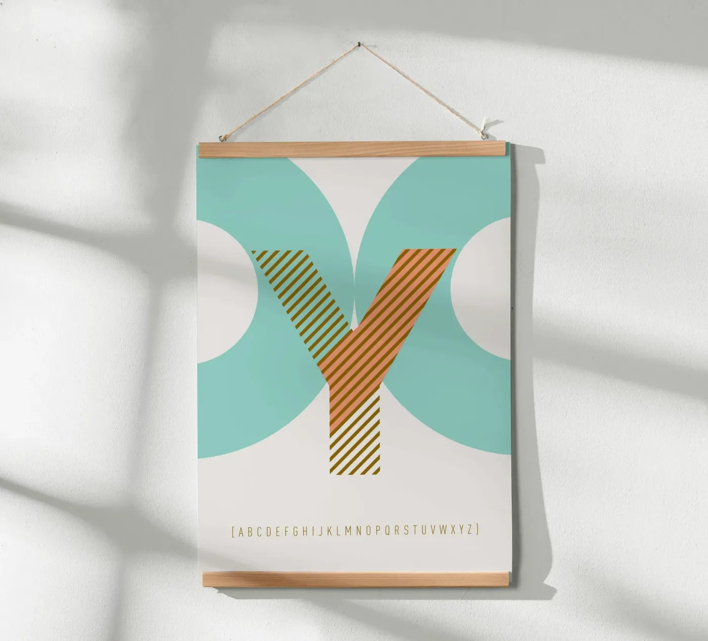 Y Typeface Alphabet poster da lazydaypaper
