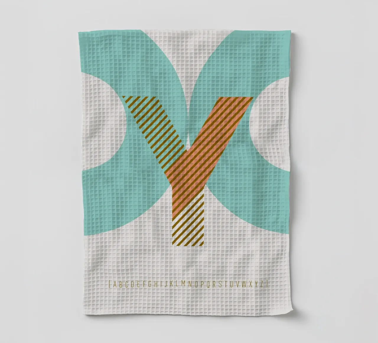 Y Typeface Alphabet canovaccio da cucina da lazydaypaper