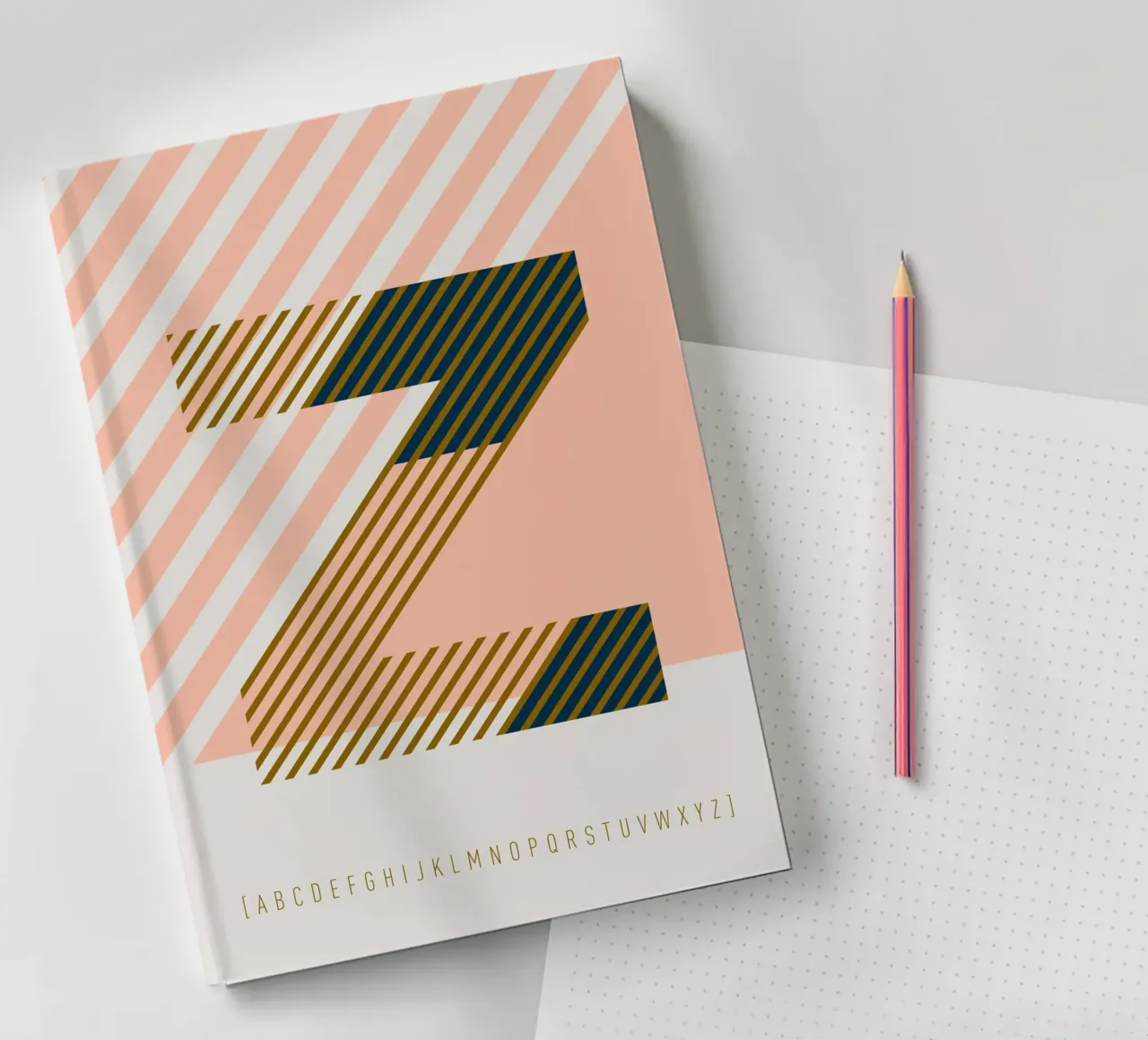 Z Typeface Alphabet notebook by lazydaypaper