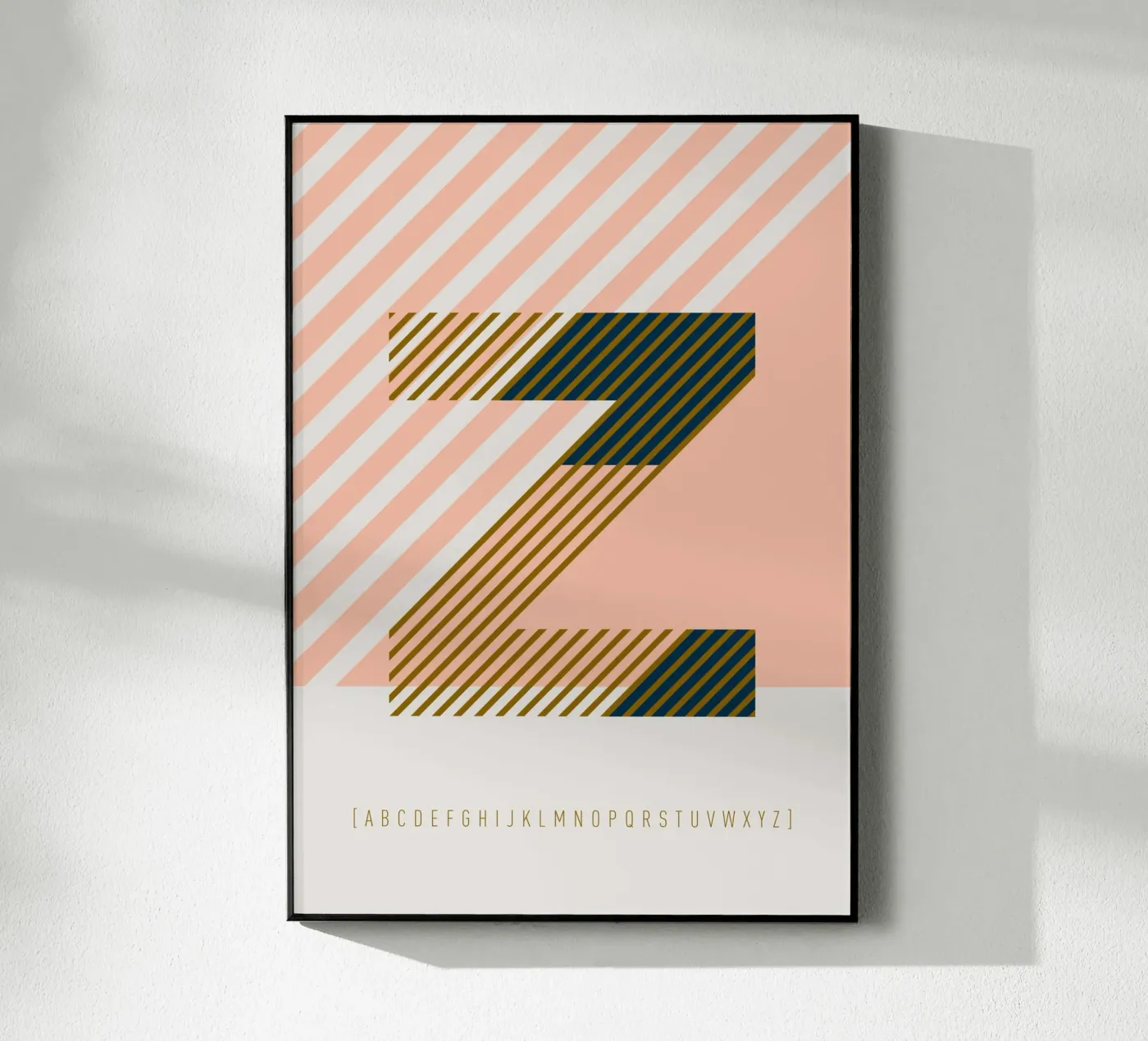 Z Typeface Alphabet plexiglass da lazydaypaper