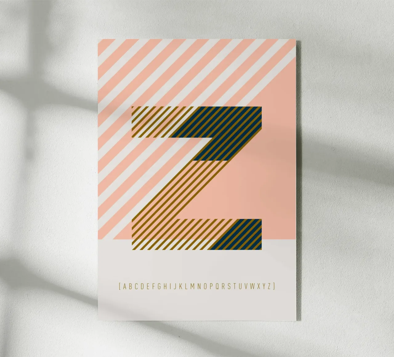 Z Typeface Alphabet plexiglass da lazydaypaper