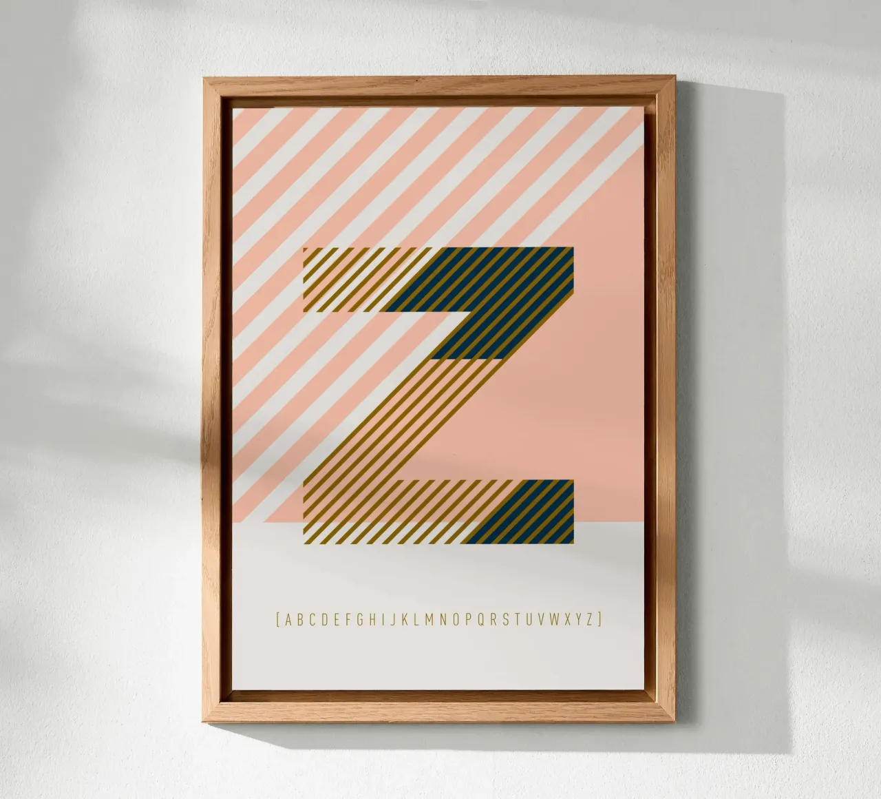 Z Typeface Alphabet alluminio dibond da lazydaypaper