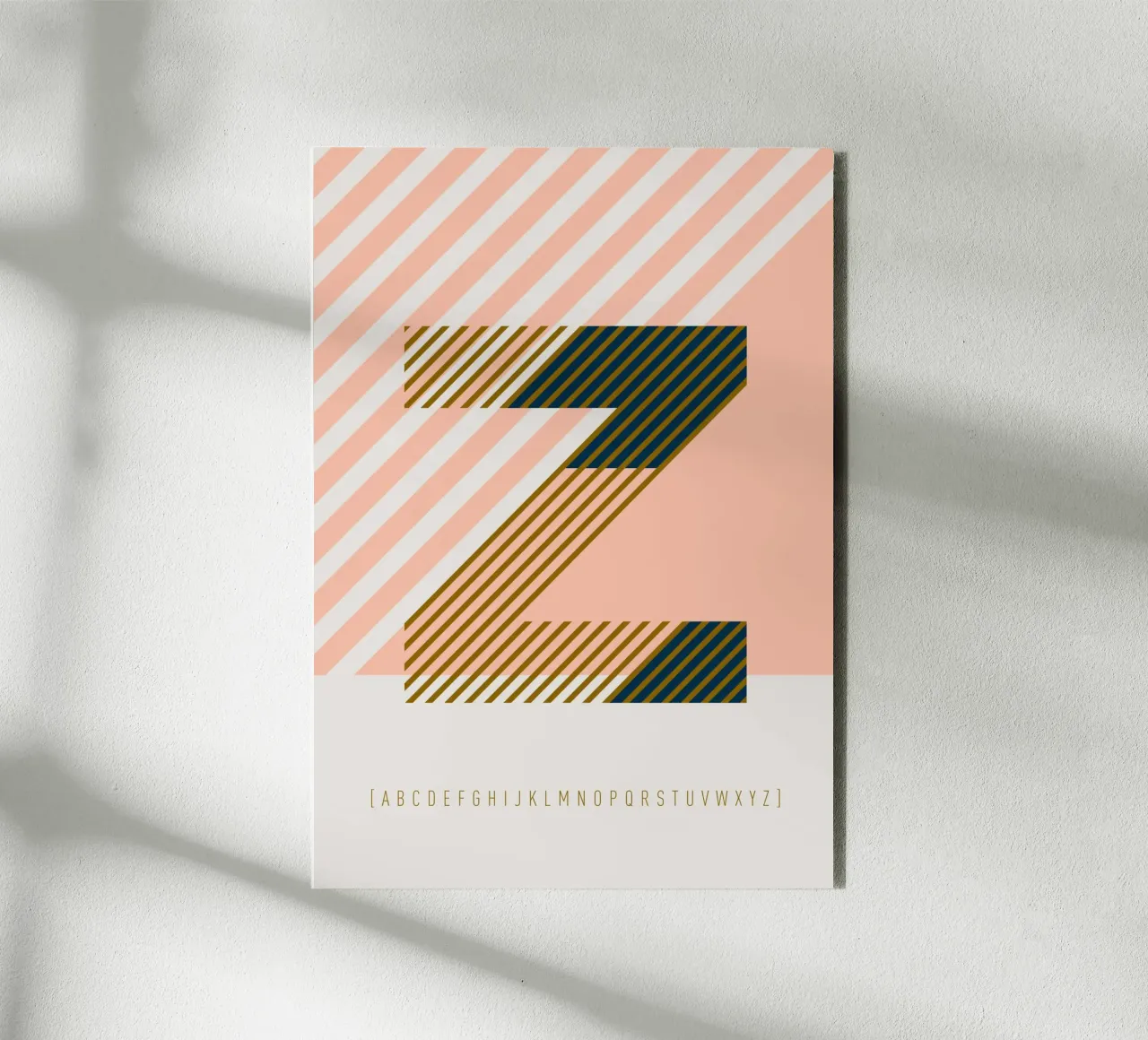 Z Typeface Alphabet alluminio dibond da lazydaypaper