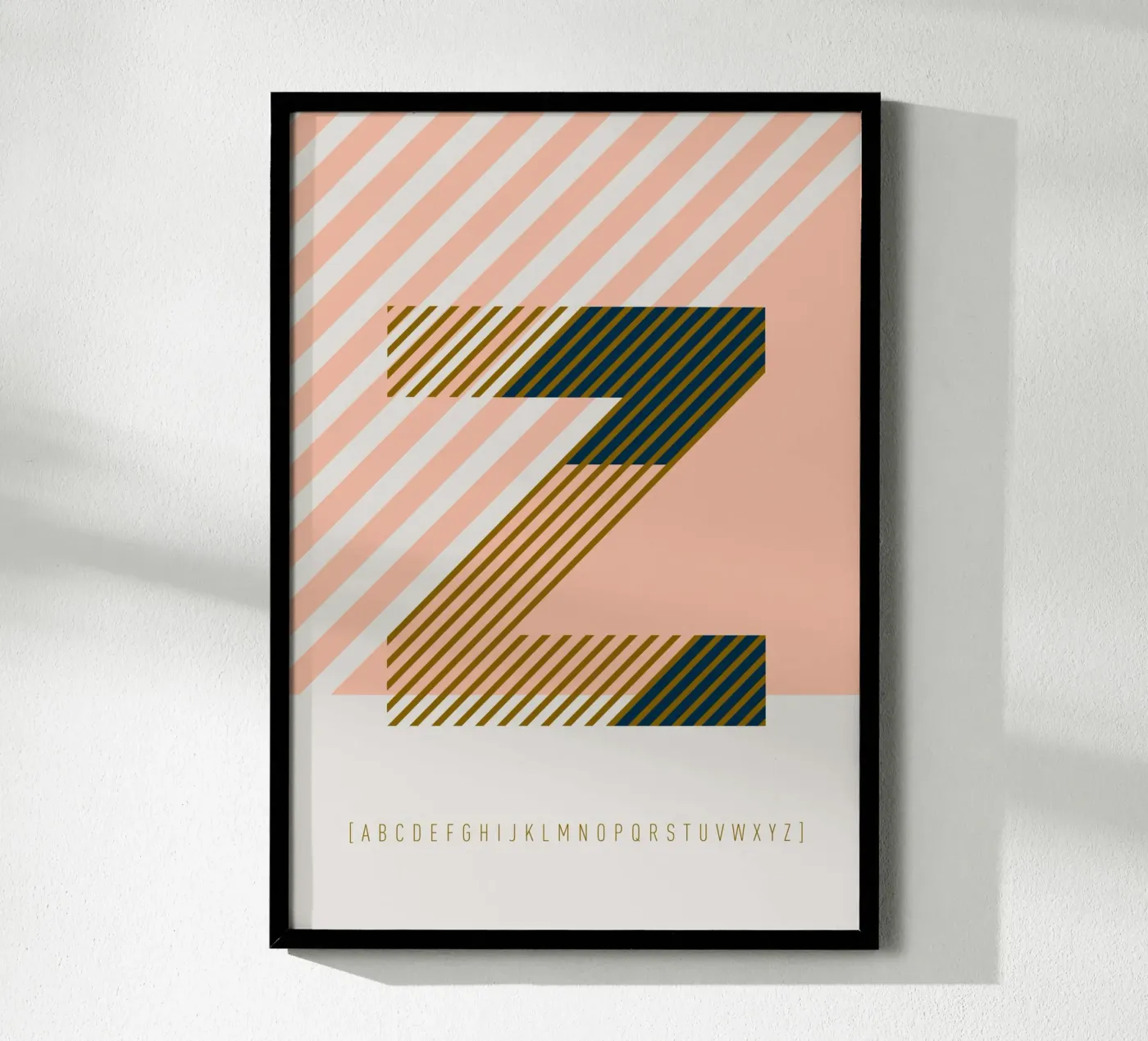 Z Typeface Alphabet poster da lazydaypaper