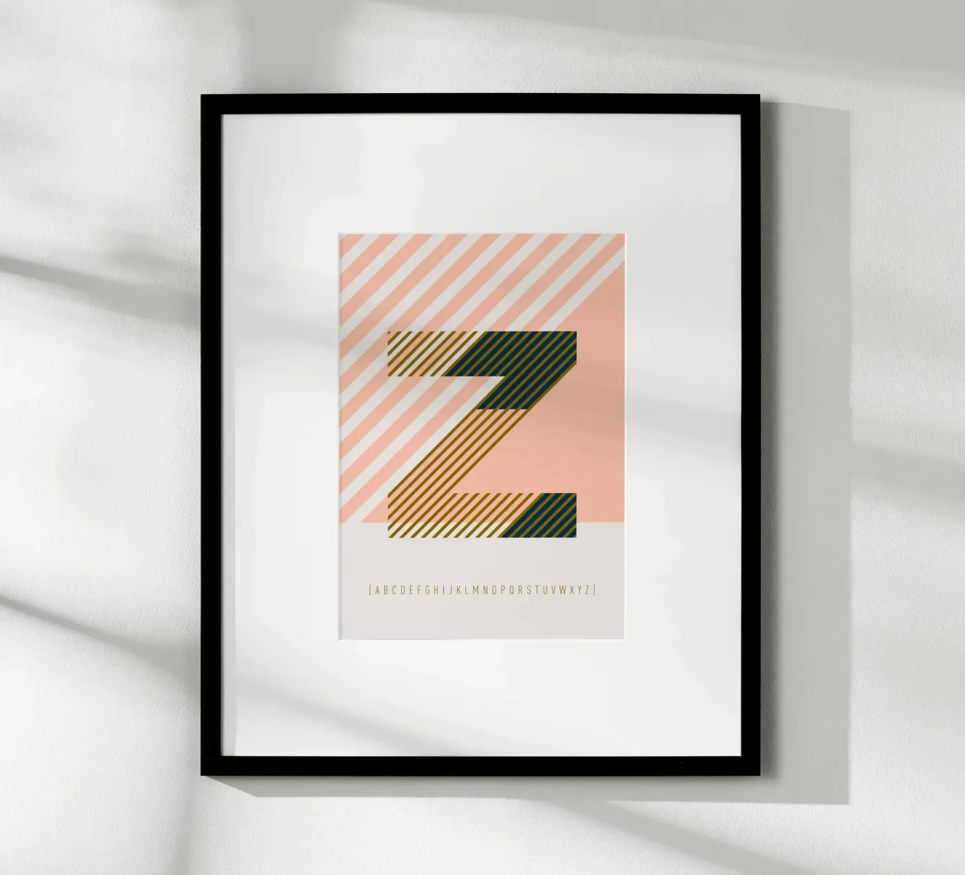 Z Typeface Alphabet poster da lazydaypaper