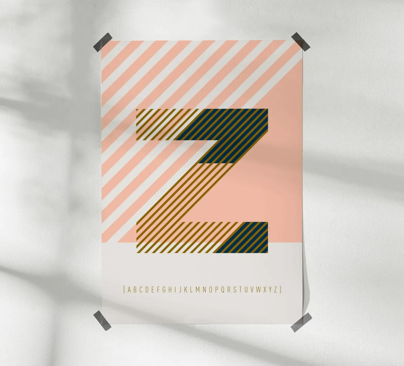 Z Typeface Alphabet poster da lazydaypaper