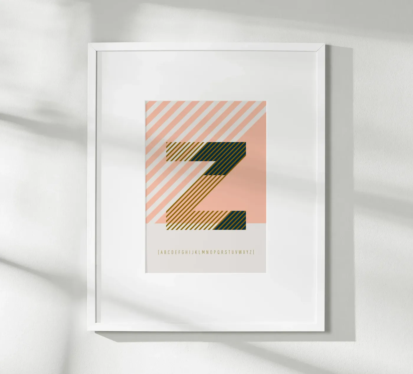 Z Typeface Alphabet poster da lazydaypaper