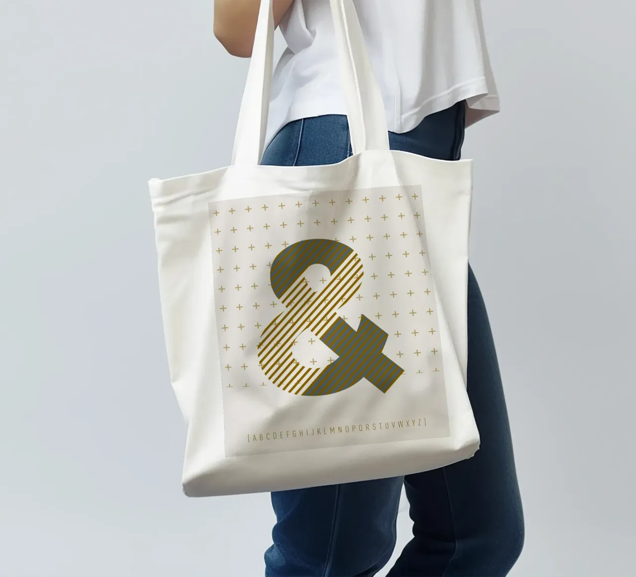 & Typeface Alphabet borsa in juta da lazydaypaper
