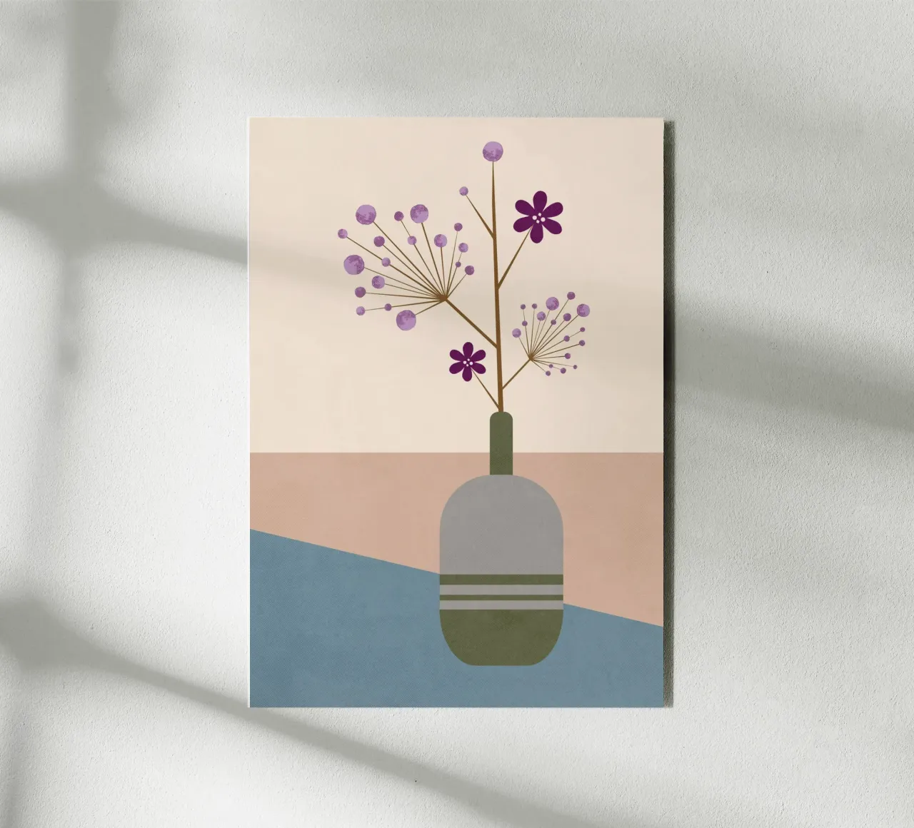 LILA FLOWER Alu-Dibond von lazydaypaper