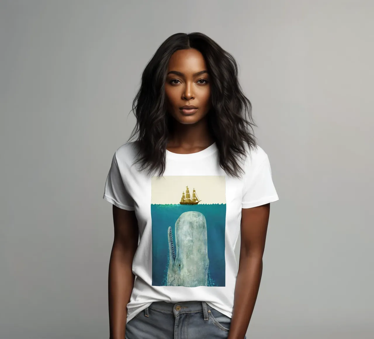 The Whale Frauen T-Shirt von Terry Fan