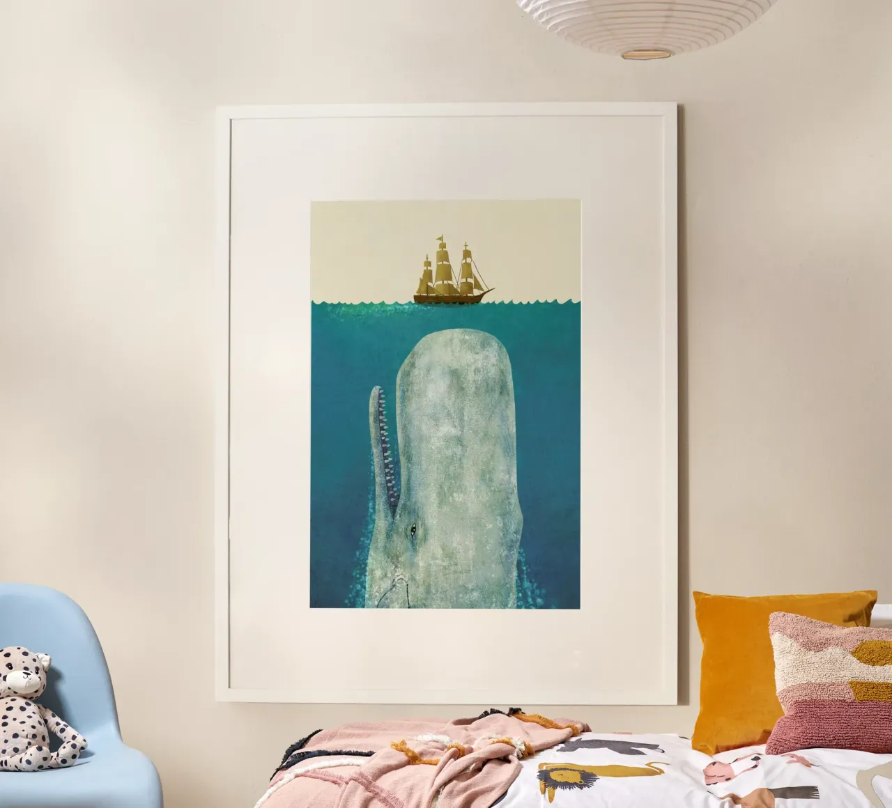 The Whale poster con telaio in plastica da Terry Fan
