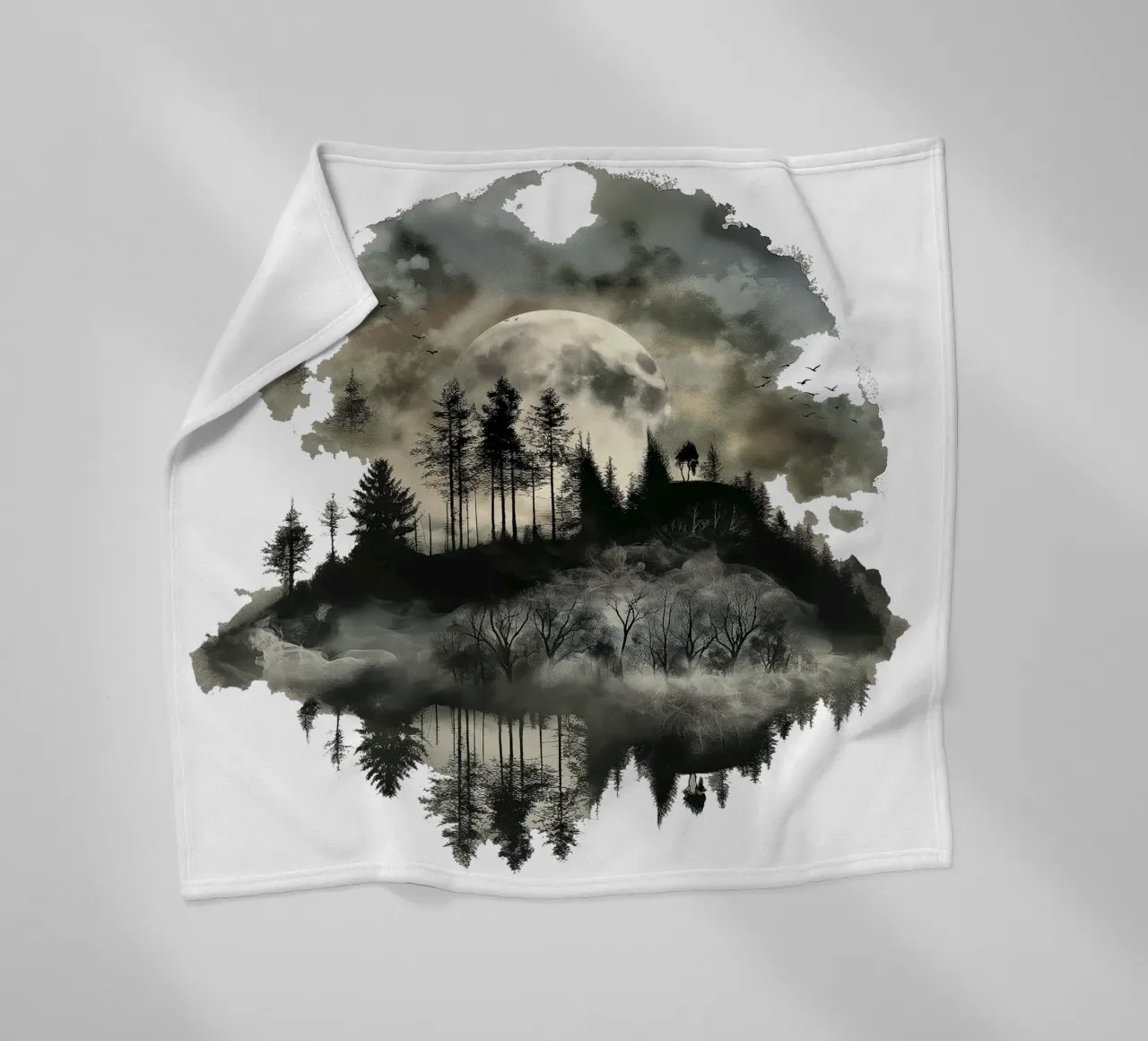 Mist Emerge 3 - moonshade, icon fleece blanket by The Quiet Senju