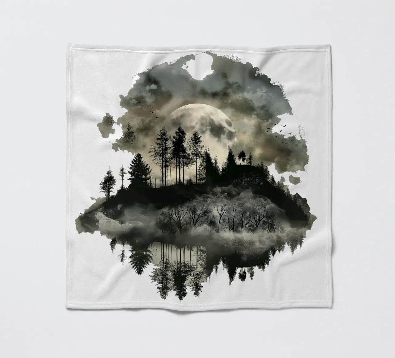 Mist Emerge 3 - moonshade, icon fleece blanket by The Quiet Senju