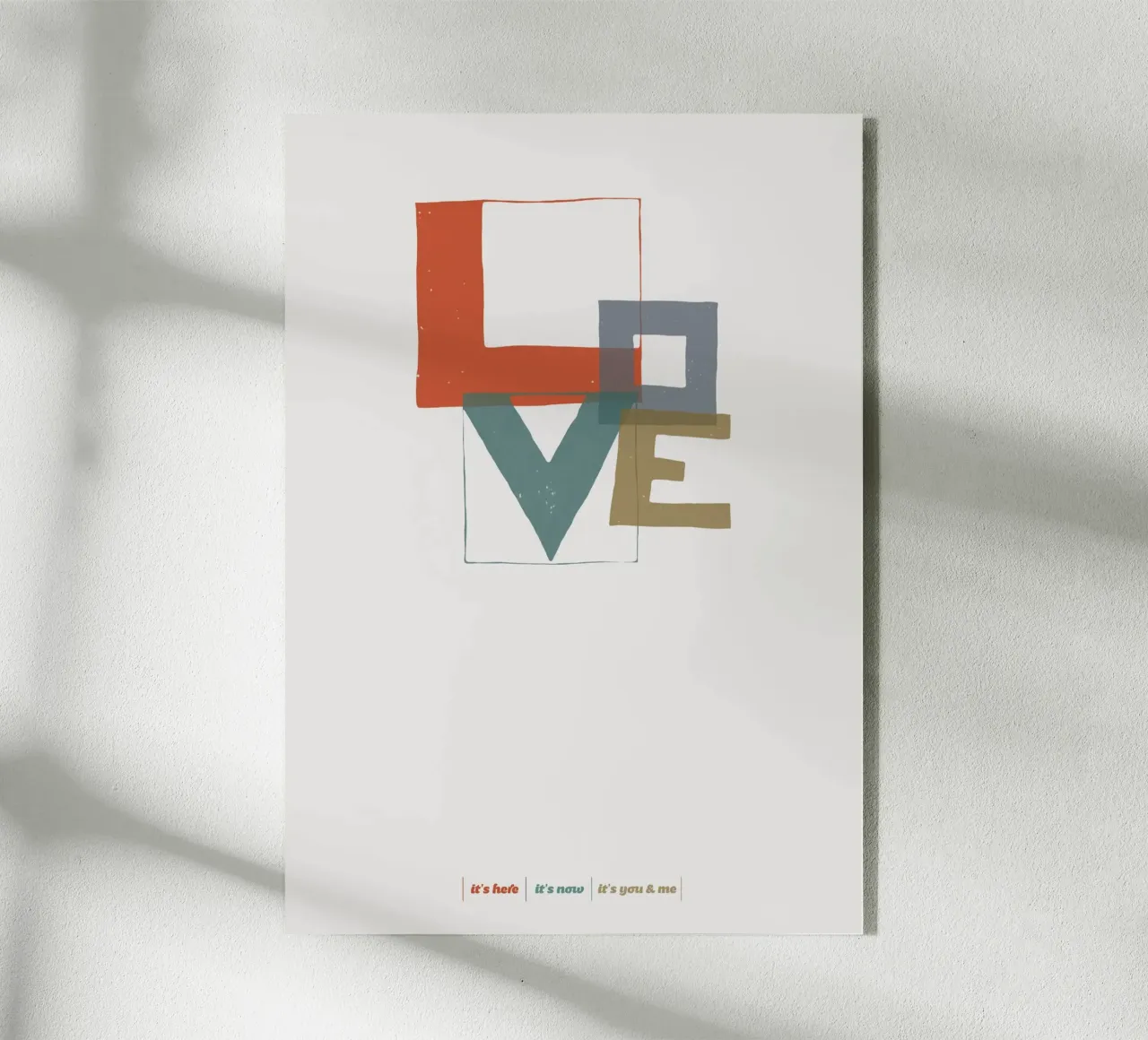 Love Type plexiglass da lazydaypaper